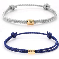 Thumbnail for Hand Braided Cotton with Copper Stars & Moon, Hamsa Hand Accents- 2Pc/set 'FUSION ' Rope Bracelets