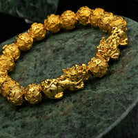 Thumbnail for Gold Pixiu Wealth Mantra Bracelet