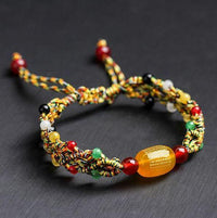 Thumbnail for Tibetan Buddhist Hand tied Knot Agate Stone PERFECTION of WISDOM SUTRA Bracelet