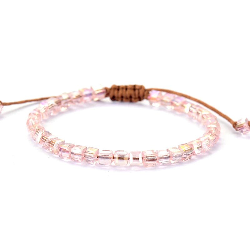 Hand Made Natural Crystal Bead Friendship Bracelet