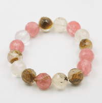 Thumbnail for Brazilian Faceted Watermelon Tourmaline Bead SOOTHING Bracelet