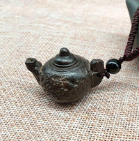 Thumbnail for Ethnic Nepali Wooden Carved  Mini Teapot FRIENDSHIP Necklace