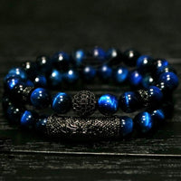 Thumbnail for Blue/Red/Gold/Green Tiger Eye ULTIMATE PROTECTION Bracelet Set