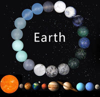 Thumbnail for Natural Stone Solar System 'OUR PLANETS'  Bracelet-  9 Different Planets + Sun & Moon