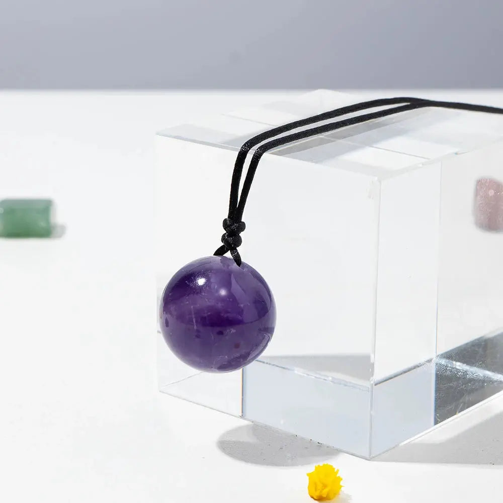 Calming Orb Amethyst Necklace YourSoulPlace.com