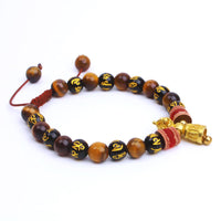 Thumbnail for Tiger's Eye with Tibetan Om Mani Padme Hum Mantra Feng Shui Bracelet