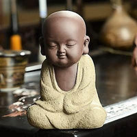 Thumbnail for Handpainted Buddha Monk Tea Pet Figurine