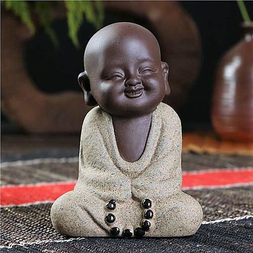 Handpainted Buddha Monk Tea Pet Figurine