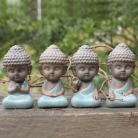 Thumbnail for Glazed Buddha Tea Pet Cute Figurine