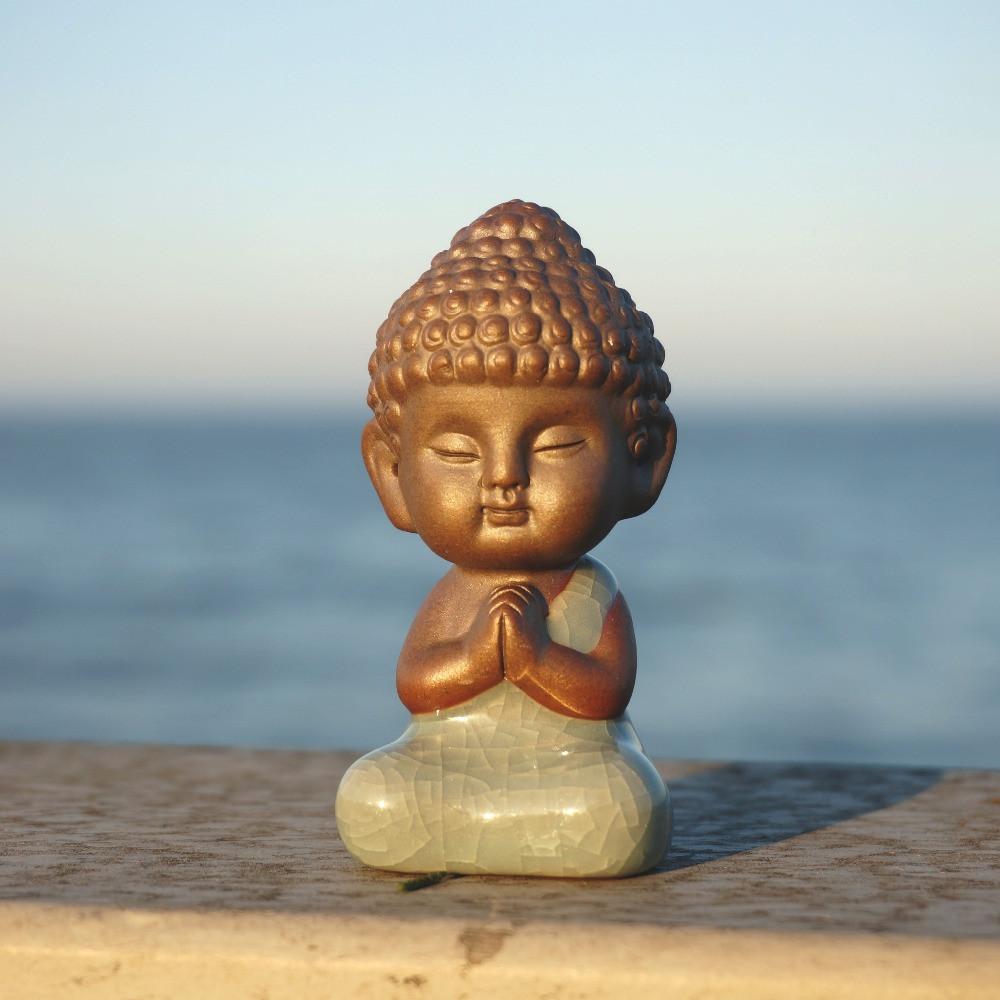 Glazed Buddha Tea Pet Cute Figurine