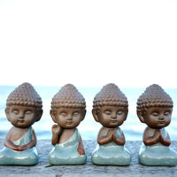 Thumbnail for Glazed Buddha Tea Pet Cute Figurine