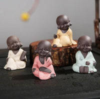 Thumbnail for Adorable Mini Monk Buddha Tea Pet Figurine