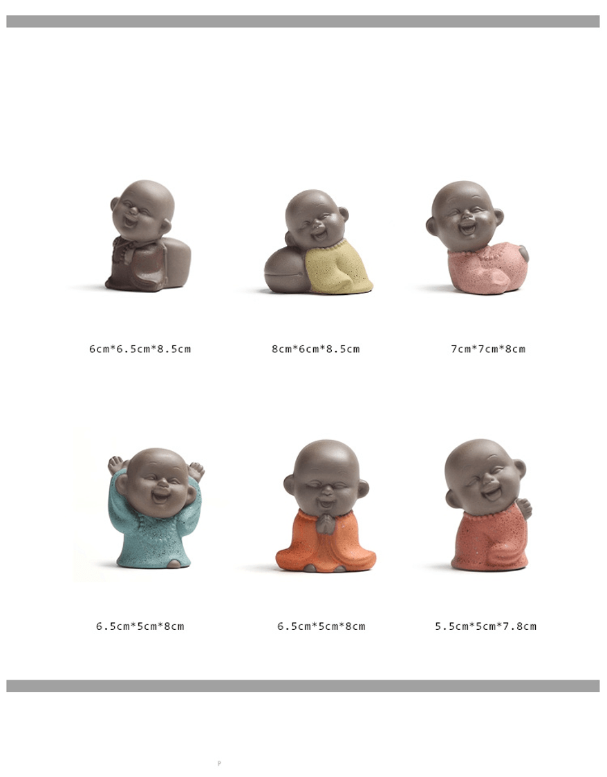 Monk Babies Ceramic Tea Pet Figurine