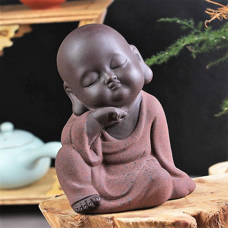 Handpainted Buddha Monk Tea Pet Figurine