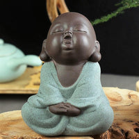 Thumbnail for Handpainted Buddha Monk Tea Pet Figurine