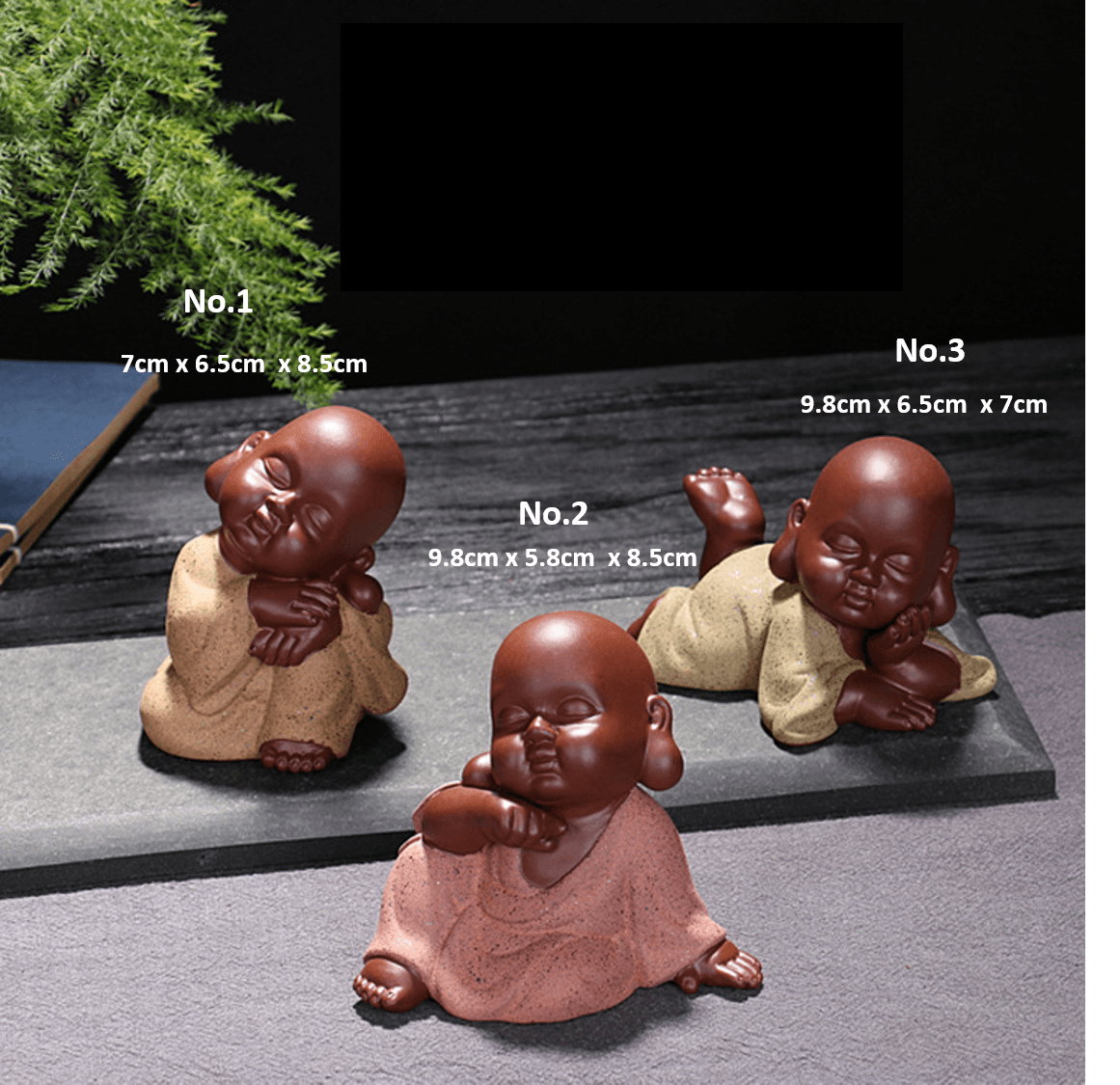 5pc/Set Top Quality Buddha Monk Tea Pet Figurines