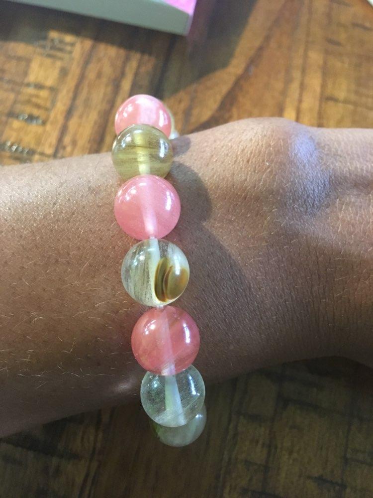 Brazilian Faceted Watermelon Tourmaline Bead SOOTHING Bracelet