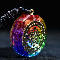 Thumbnail for Handmade 7 Chakra Stone Sri Yantra 'ENERGY' ORGONITE Necklace