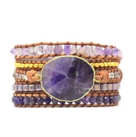 Amethyst SOOTHING ENERGY Multi- wrap Bracelet -IN STOCK USA!