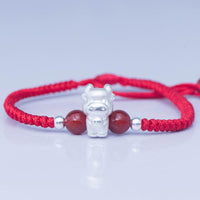 Thumbnail for 2022-The Year of the TIGER  ! Pure 999 Silver Chinese Zodiac Animal Red Rope bracelets