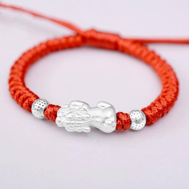 PURE Silver LUCKY FORTUNE  PIXIU Feng Shui Bracelet