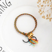 Thumbnail for Hand Woven Multicolored 'PICK ME UP' Rope Bell Bracelet