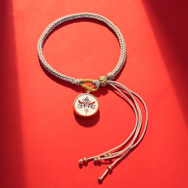 Handmade Tibetan Bracelet with Fillable Glass Locket for Memorial Keepsake