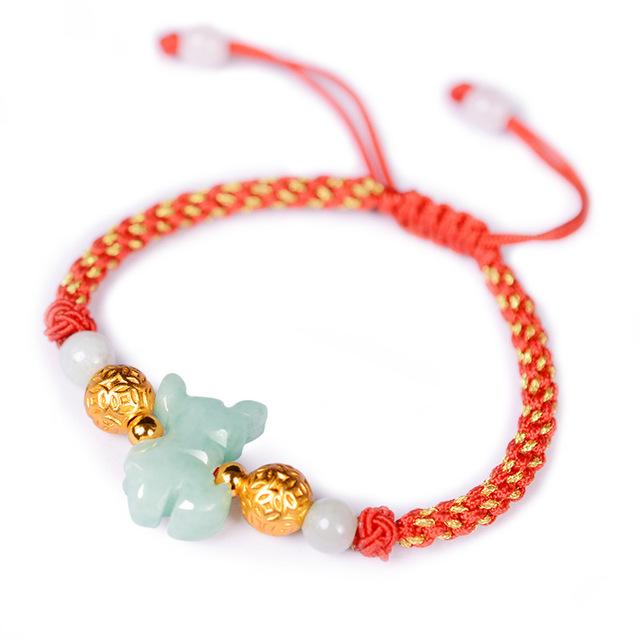 2024-YEAR OF THE DRAGON- Attract GOOD LUCK with Silver & JADE Zodiac bracelet