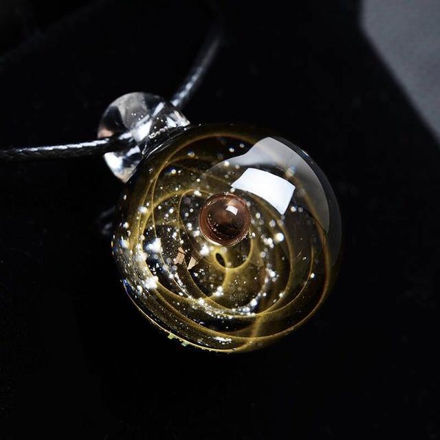 Hand blown Universe/Galaxy in Glass Pendant Necklace-11 Designs YourSoulPlace