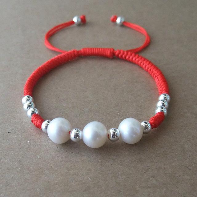 Sterling Silver Bead & Freshwater Pearl CALMING Rope Bracelet