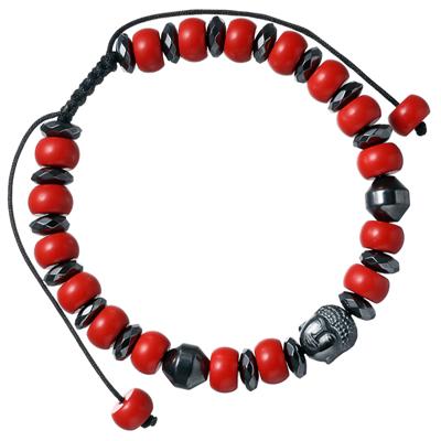 Cinnabar Stone & Buddha POWER Bracelet