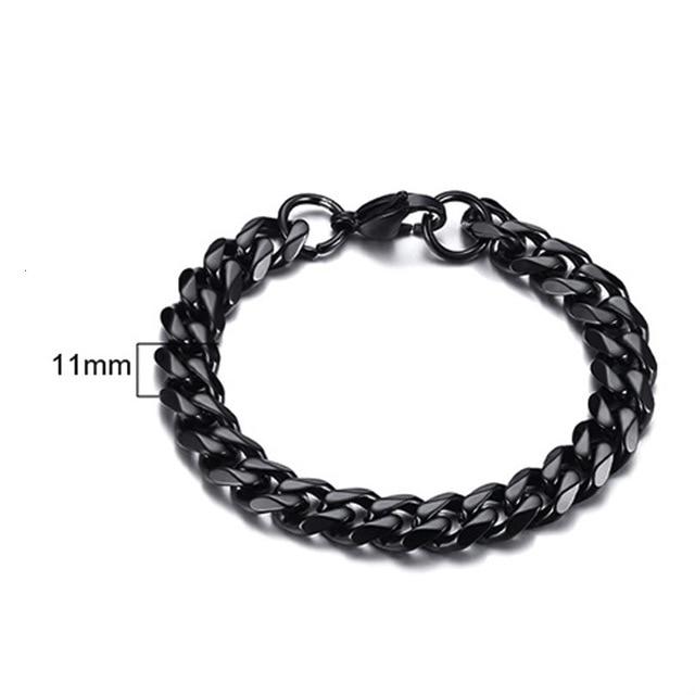 Men's TITANIUM STEEL Miami Cuban Link CLASSIC DUDE Bracelet in 4 Colors -Sizes up to 9 inches