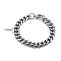 Thumbnail for Men's TITANIUM STEEL Miami Cuban Link CLASSIC DUDE Bracelet in 4 Colors -Sizes up to 9 inches