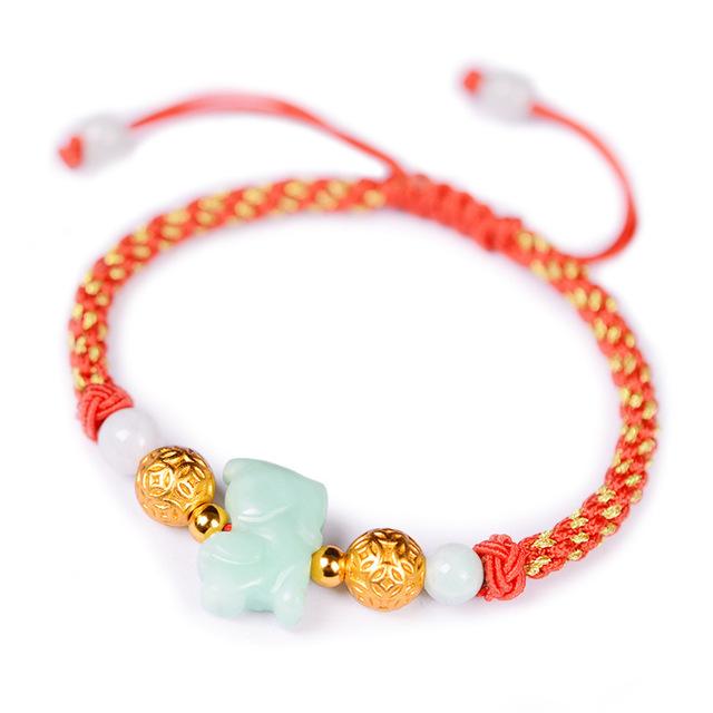 2024-YEAR OF THE DRAGON- Attract GOOD LUCK with Silver & JADE Zodiac bracelet