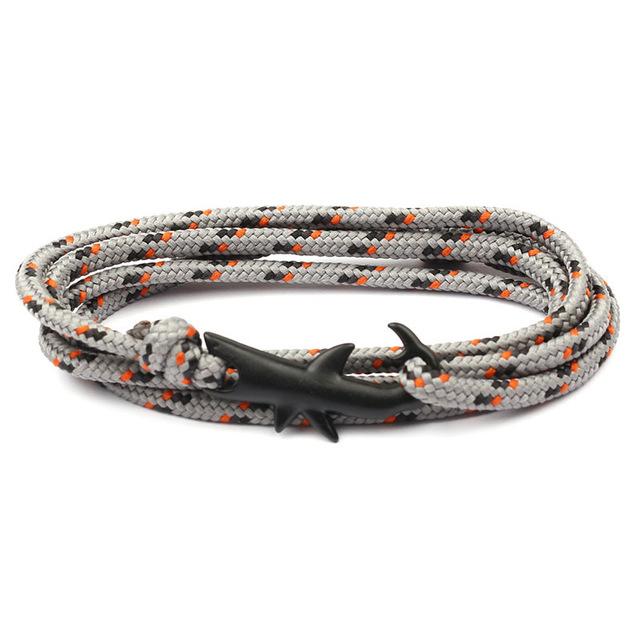 SHARK ATTACK! Survival paracord Shark Bracelet-7 colors, Adjustable Sizing