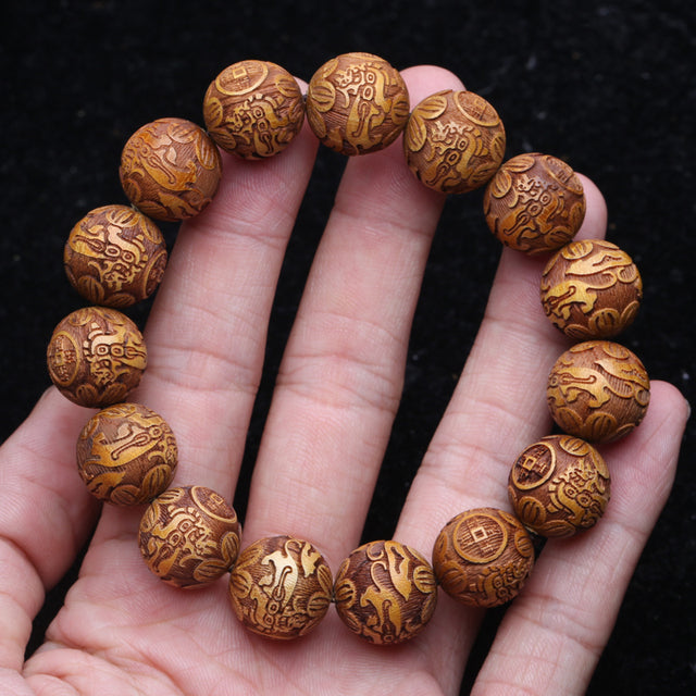 Lucky Karma PIXIU Wooden Bead Bracelet