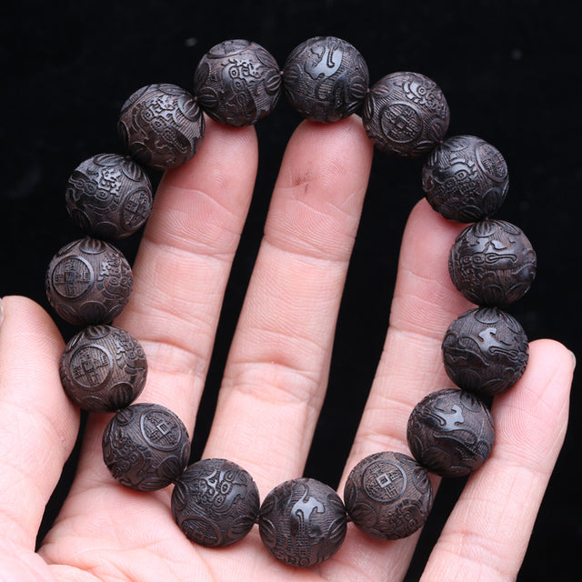 Lucky Karma PIXIU Wooden Bead Bracelet