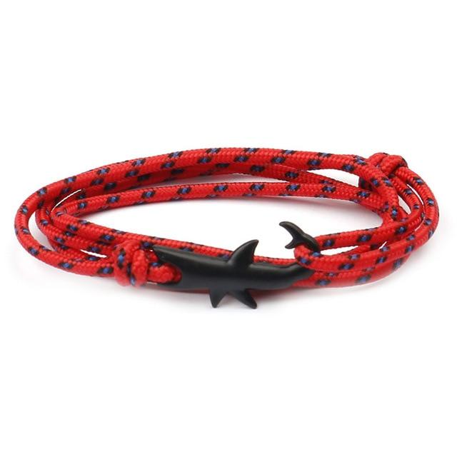 SHARK ATTACK! Survival paracord Shark Bracelet-7 colors, Adjustable Sizing