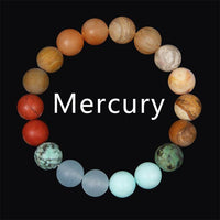 Thumbnail for Natural Stone Solar System 'OUR PLANETS'  Bracelet-  9 Different Planets + Sun & Moon