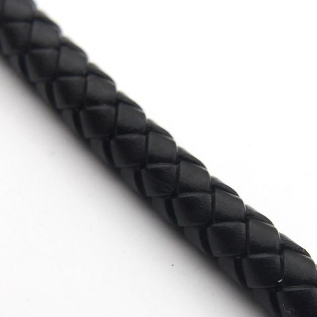 Men's Genuine Leather  Braided Tribal Design Leather Bracelet