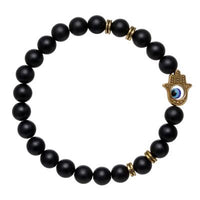 Thumbnail for 2 PCS Lava Beads Hamsa and Buddha Bracelet Set