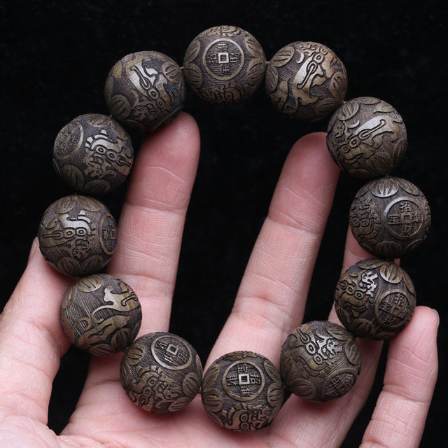 Lucky Karma PIXIU Wooden Bead Bracelet