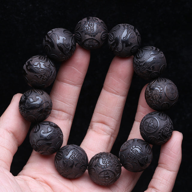 Lucky Karma PIXIU Wooden Bead Bracelet