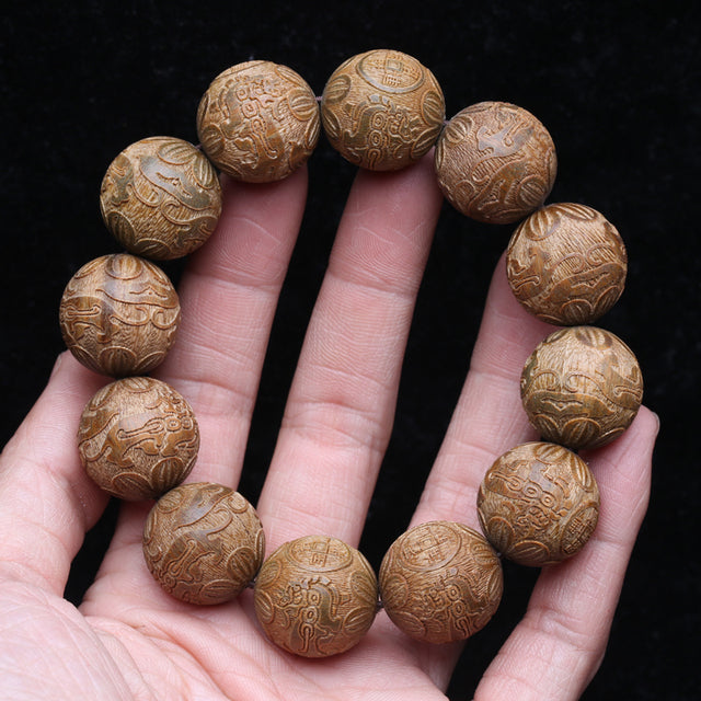 Lucky Karma PIXIU Wooden Bead Bracelet