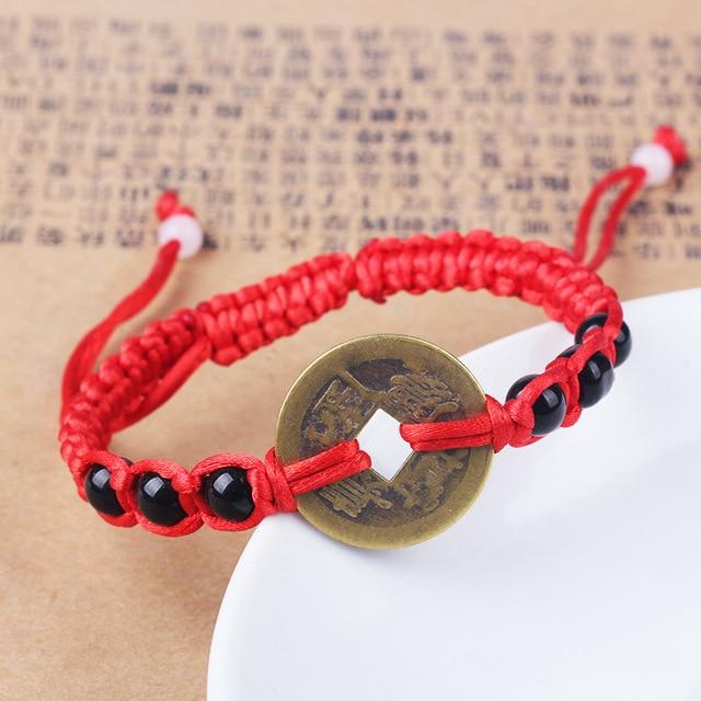 Ancient Coin FENG SHUI & Obsidian PROSPERITY Bracelet- BUY 1 , GET 2nd 70% OFF!