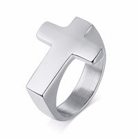 Thumbnail for Men's Stainless Steel Cross Ring