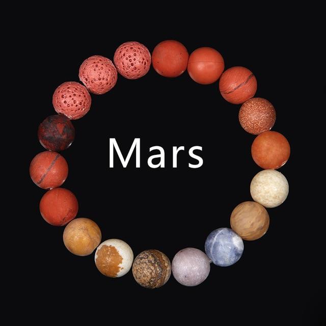 Natural Stone Solar System 'OUR PLANETS'  Bracelet-  9 Different Planets + Sun & Moon