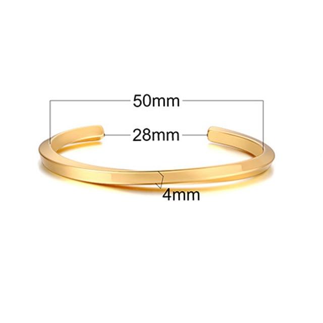 Men's Stainless Steel TWISTED Modern Style Bangle