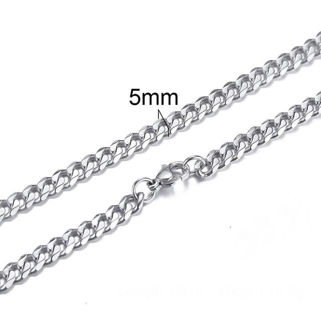 Men's Stainless Steel CUBAN LINK Chain Necklace