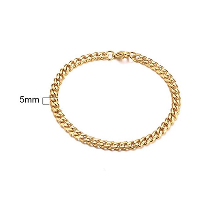 Men's TITANIUM STEEL Miami Cuban Link CLASSIC DUDE Bracelet in 4 Colors -Sizes up to 9 inches